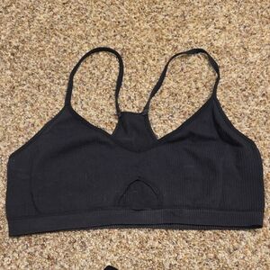 Auden Black Ribbed Bralette